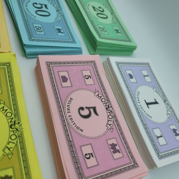 Monopoly Deluxe Edition Replacement Money Dollars 1995 Vintage Craft Scrapbook - Picture 6 of 9